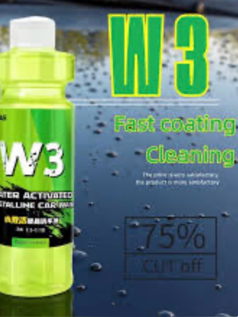 W3 Green Car Care Bottle - Fast Coating Cleaner